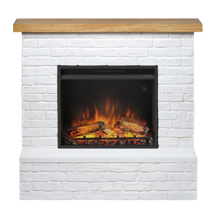 Semineu electric TAGU ROLF BRICK WHITE PowerFlame - Alb Semineu electric TAGU ROLF BRICK WHITE PowerFlame - Alb