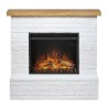 Semineu electric TAGU ROLF BRICK WHITE PowerFlame - Alb
