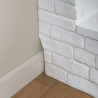 Semineu electric TAGU ROLF BRICK WHITE PowerFlame - Alb
