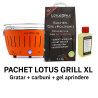 Pachet SMART-MIX 196 - LOTUS GRILL XL PORTOCALIU + Sac carbuni + Gel aprindere