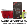 Pachet SMART-MIX 197 - LOTUS GRILL XL ROSU + Sac carbuni + Gel aprindere