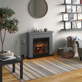 Semineu electric TAGU FRODE SOLID GREY PowerFlame 2 - Gri