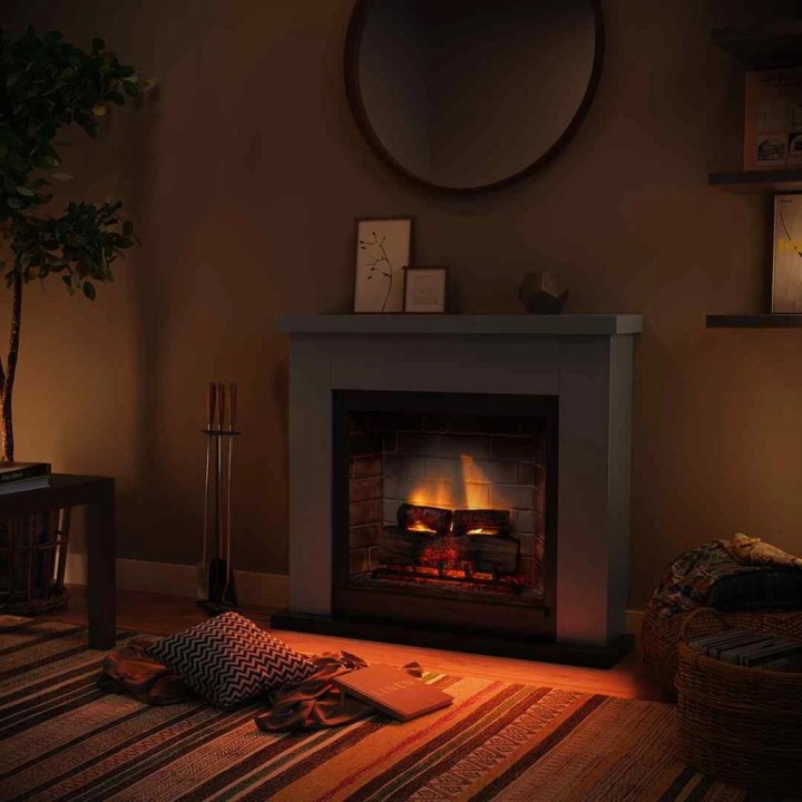 Semineu electric TAGU FRODE SOLID GREY PowerFlame 2 - Gri Semineu electric TAGU FRODE SOLID GREY PowerFlame 2 - Gri
