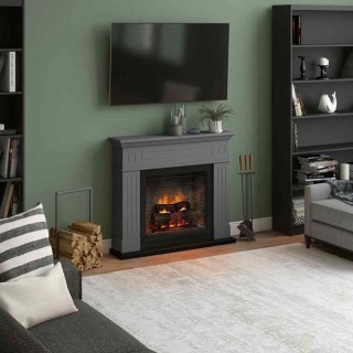 Semineu electric TAGU LARSEN SOLID GREY PowerFlame 2 - Gri Semineu electric TAGU LARSEN SOLID GREY PowerFlame 2 - Gri