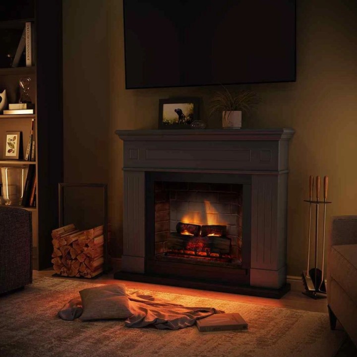 Semineu electric TAGU LARSEN SOLID GREY PowerFlame 2 - Gri Semineu electric TAGU LARSEN SOLID GREY PowerFlame 2 - Gri