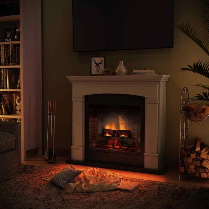 Semineu electric TAGU HELMI PURE WHITE PowerFlame 2 - Alb Semineu electric TAGU HELMI PURE WHITE PowerFlame 2 - Alb
