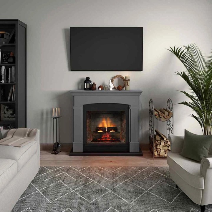 Semineu electric TAGU HELMI SOLID GREY PowerFlame 2 - Gri Semineu electric TAGU HELMI SOLID GREY PowerFlame 2 - Gri