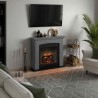 Semineu electric TAGU HELMI SOLID GREY PowerFlame 2 - Gri