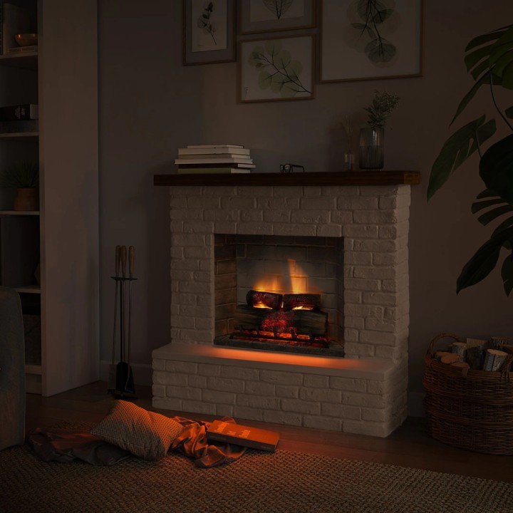Semineu electric TAGU ROLF BRICK WHITE PowerFlame 2 - Alb Semineu electric TAGU ROLF BRICK WHITE PowerFlame 2 - Alb