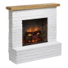 Semineu electric TAGU ROLF BRICK WHITE PowerFlame 2 - Alb