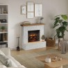 Semineu electric TAGU ROLF BRICK WHITE PowerFlame 2 - Alb