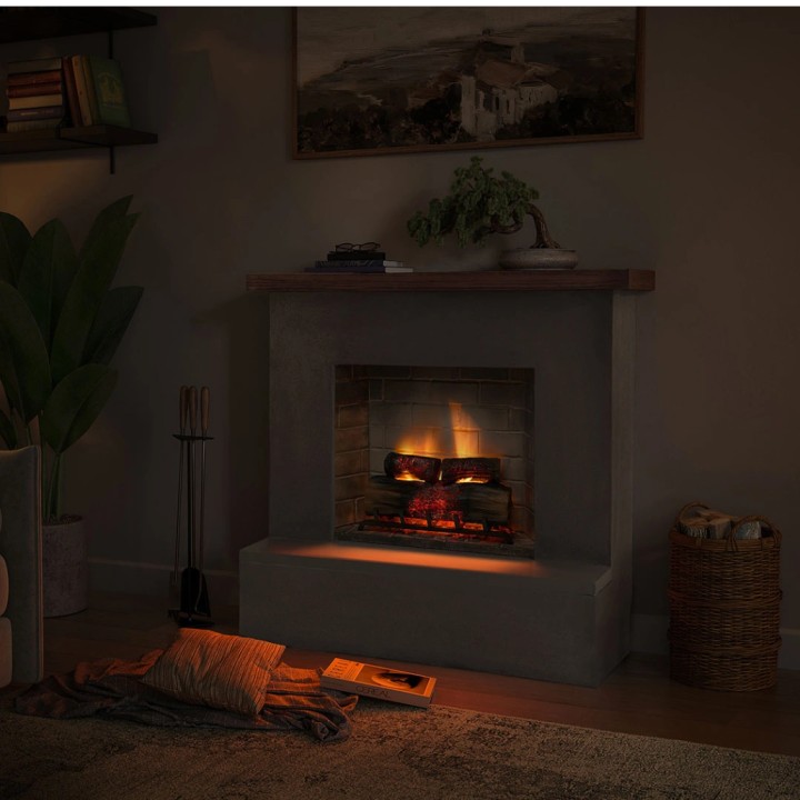 Semineu electric TAGU ROLF CONCRETE GREY PowerFlame 2 - Gri Semineu electric TAGU ROLF CONCRETE GREY PowerFlame 2 - Gri