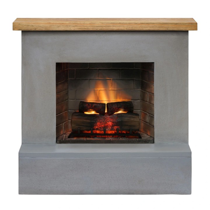 Semineu electric TAGU ROLF CONCRETE GREY PowerFlame 2 - Gri Semineu electric TAGU ROLF CONCRETE GREY PowerFlame 2 - Gri