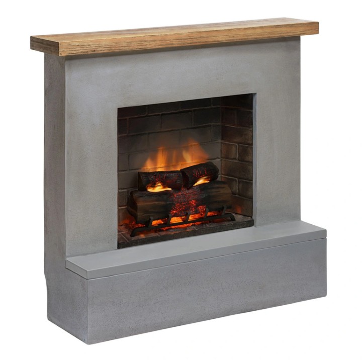 Semineu electric TAGU ROLF CONCRETE GREY PowerFlame 2 - Gri Semineu electric TAGU ROLF CONCRETE GREY PowerFlame 2 - Gri