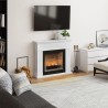 Semineu decorativ cu lumanari TAGU LARSEN PURE WHITE ZenFlame - Alb