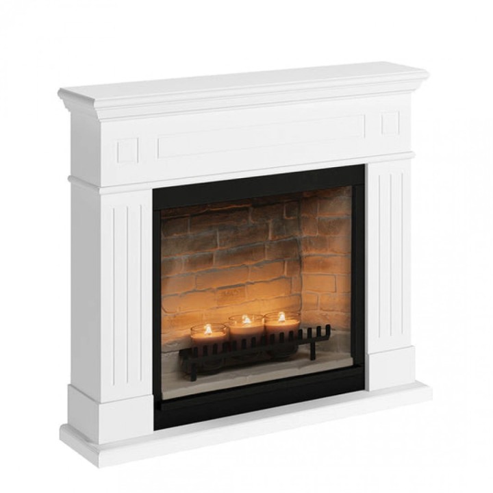 Semineu decorativ cu lumanari TAGU LARSEN PURE WHITE ZenFlame