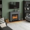 Semineu decorativ cu lumanari TAGU LARSEN SOLID GREY ZenFlame - Gri