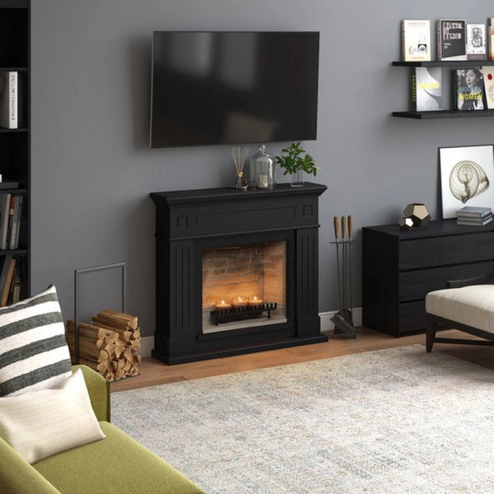 Semineu decorativ cu lumanari TAGU LARSEN DEEP BLACK ZenFlame