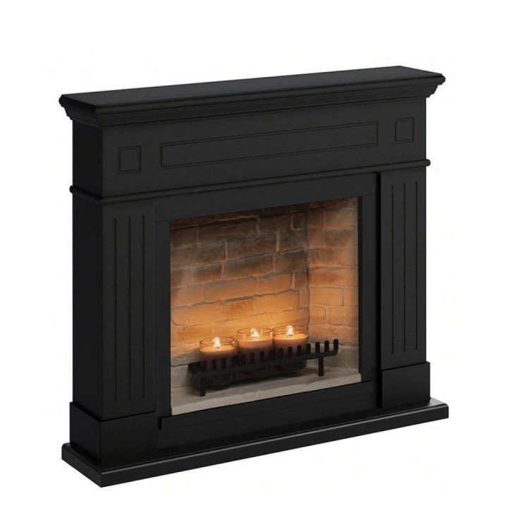Semineu decorativ cu lumanari TAGU LARSEN DEEP BLACK ZenFlame