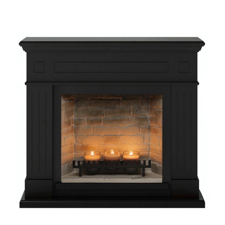 Semineu decorativ cu lumanari TAGU LARSEN DEEP BLACK ZenFlame