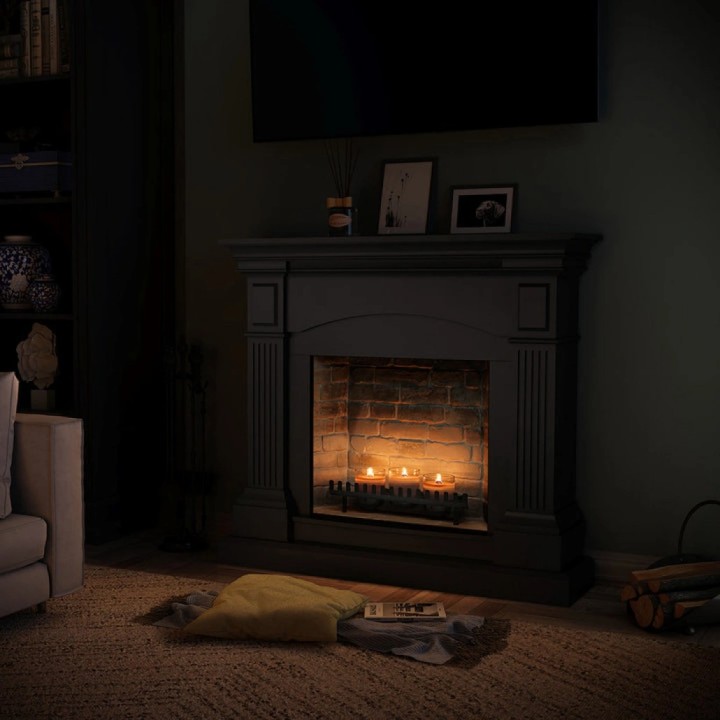 Semineu decorativ cu lumanari TAGU MAGNA DEEP BLACK ZenFlame