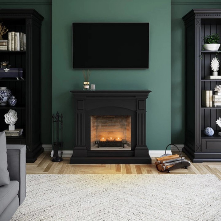 Semineu decorativ cu lumanari TAGU MAGNA DEEP BLACK ZenFlame