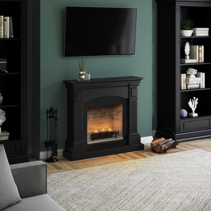 Semineu decorativ cu lumanari TAGU MAGNA DEEP BLACK ZenFlame