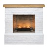 Semineu decorativ cu lumanari TAGU ROLF BRICK WHITE ZenFlame - Alb