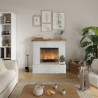 Semineu decorativ cu lumanari TAGU ROLF BRICK WHITE ZenFlame - Alb