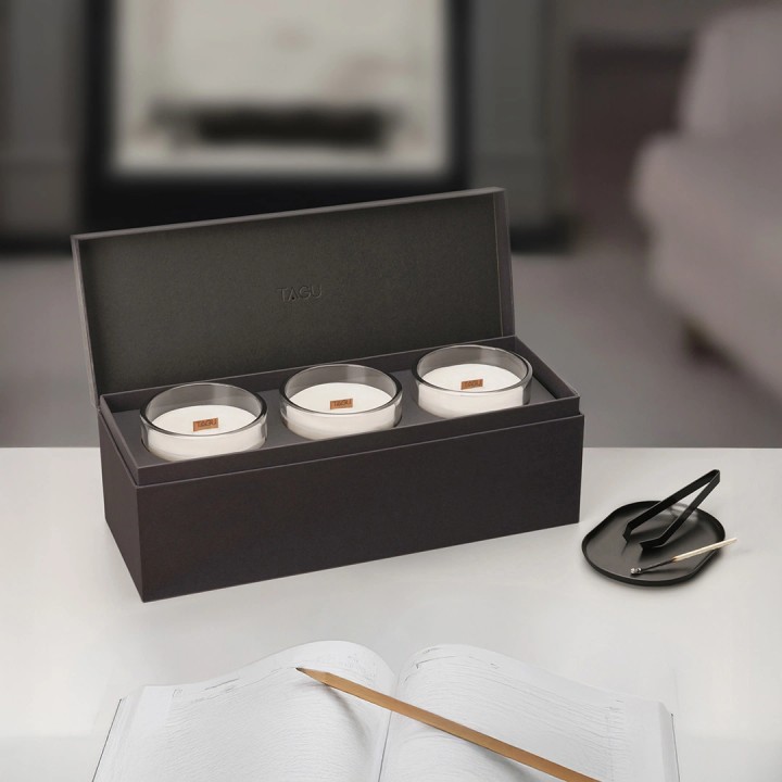 Semineu cu lumanari TAGU ROLF CONCRETE GREY ZenFlame