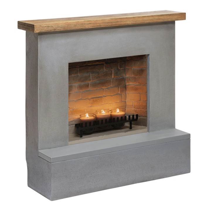 Semineu cu lumanari TAGU ROLF CONCRETE GREY ZenFlame