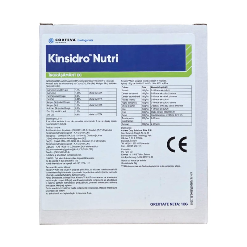 Fertilizant KINSIDRO NUTRI, 1 kg, Corteva