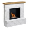 Semineu cu bioetanol TAGU ROLF BRICK WHITE FreeFlame - Alb