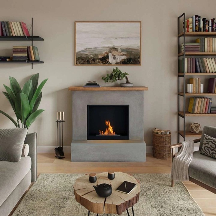 Semineu cu bioetanol TAGU ROLF CONCRETE GREY FreeFlame Semineu cu bioetanol TAGU ROLF CONCRETE GREY FreeFlame