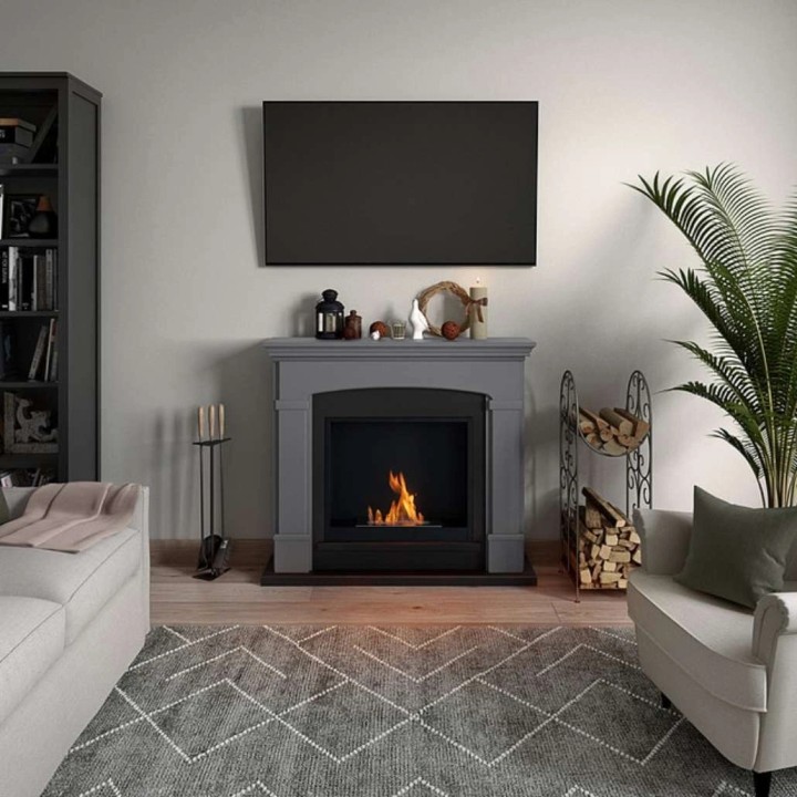 Semineu cu bioetanol TAGU HELMI SOLID GREY FreeFlame Semineu cu bioetanol TAGU HELMI SOLID GREY FreeFlame
