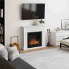 Semineu electric TAGU LARSEN PURE WHITE PowerFlame - Alb