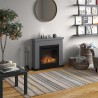 Semineu electric TAGU FRODE SOLID GREY PowerFlame