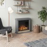 Semineu electric TAGU HAGEN SOLID GREY PowerFlame - Gri