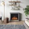 Semineu electric TAGU HAGEN SOLID GREY PowerFlame