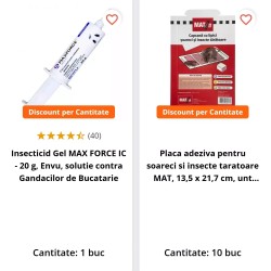 Pachet SMART-MIX 186 - Insecticid Gel MAX FORCE IC 20 g + 10 Placi adezive MAT, Insecte si Soareci