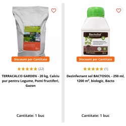 SMART-MIX 173 - TERRACALCO GARDEN 20 kg + Dezinfectant sol BACTOSOL 250 ml, Pachet pentru sanatatea si fertilitatea solului