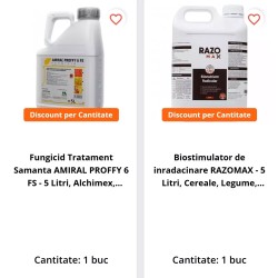 Pachet SMART-MIX 168 - Fungicid tratament samanta AMIRAL PROFFY 6 FS 5 Litri + Biostimulator de inradacinare RAZOMAX 5 Litri