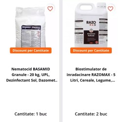 Pachet SMART-MIX 91 - Nematocid BASAMID 20 Kg + Biostimulator inradacinare RAZOMAX 10 L