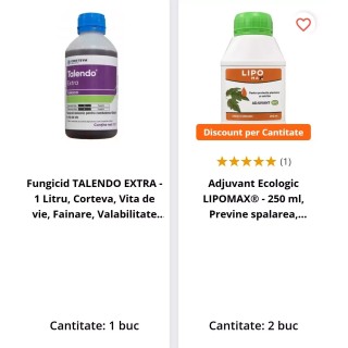 SMART-MIX 180 - Fungicid TALENDO EXTRA 1 L + Adjuvant LIPOMAX 500 ml