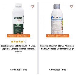 Pachet SMART-MIX 143 - Insecticid FASTER DELTA 1 L + Biostimulator VERDOMAX 1 L