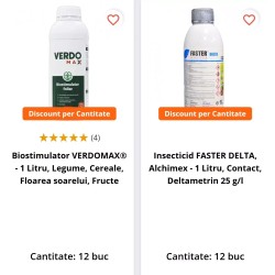 Pachet SMART-MIX 144 - Insecticid FASTER DELTA 12 L + Biostimulator VERDOMAX 12 L