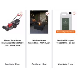 Pachet SMART-MIX 145 - Masina tuns gazon Milwaukee M18 F2LM53-0 + Semineu Aria Black + Ulei semineu