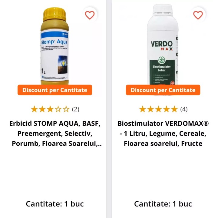 Pachet SMART-MIX 110: Erbicid STOMP AQUA 1 L + VERDOMAX 1 L