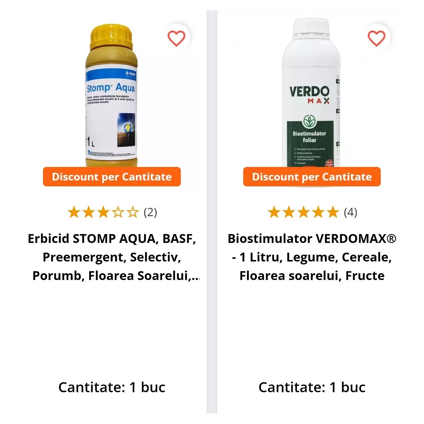 Pachet SMART-MIX 110: Erbicid STOMP AQUA 1 L + VERDOMAX 1 L