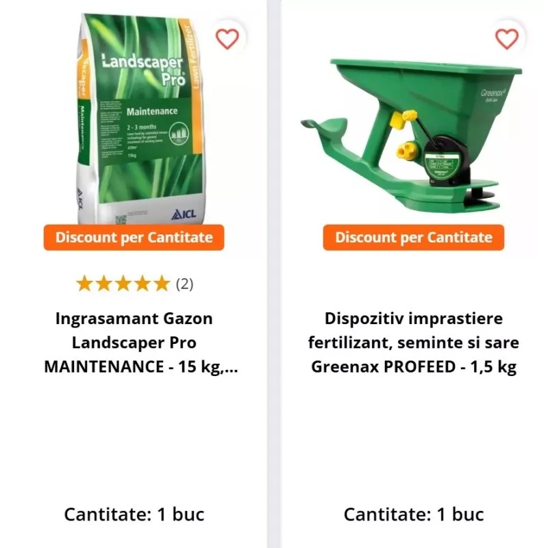 Pachet SMART-MIX 163 - Ingrasamant Gazon Landscaper Pro MAINTENANCE - 15 kg + Dispozitiv imprastiere Greenax PROFEED - 1,5 kg